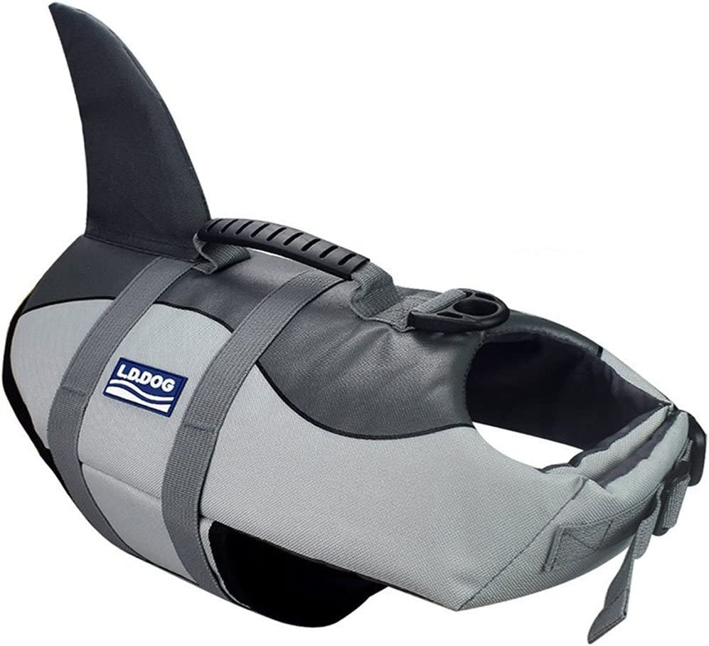 Adjustable Dog Life Jacket for Aquatic Safety - Quick-Drying Canine Vest with Reinforced Safety Handle