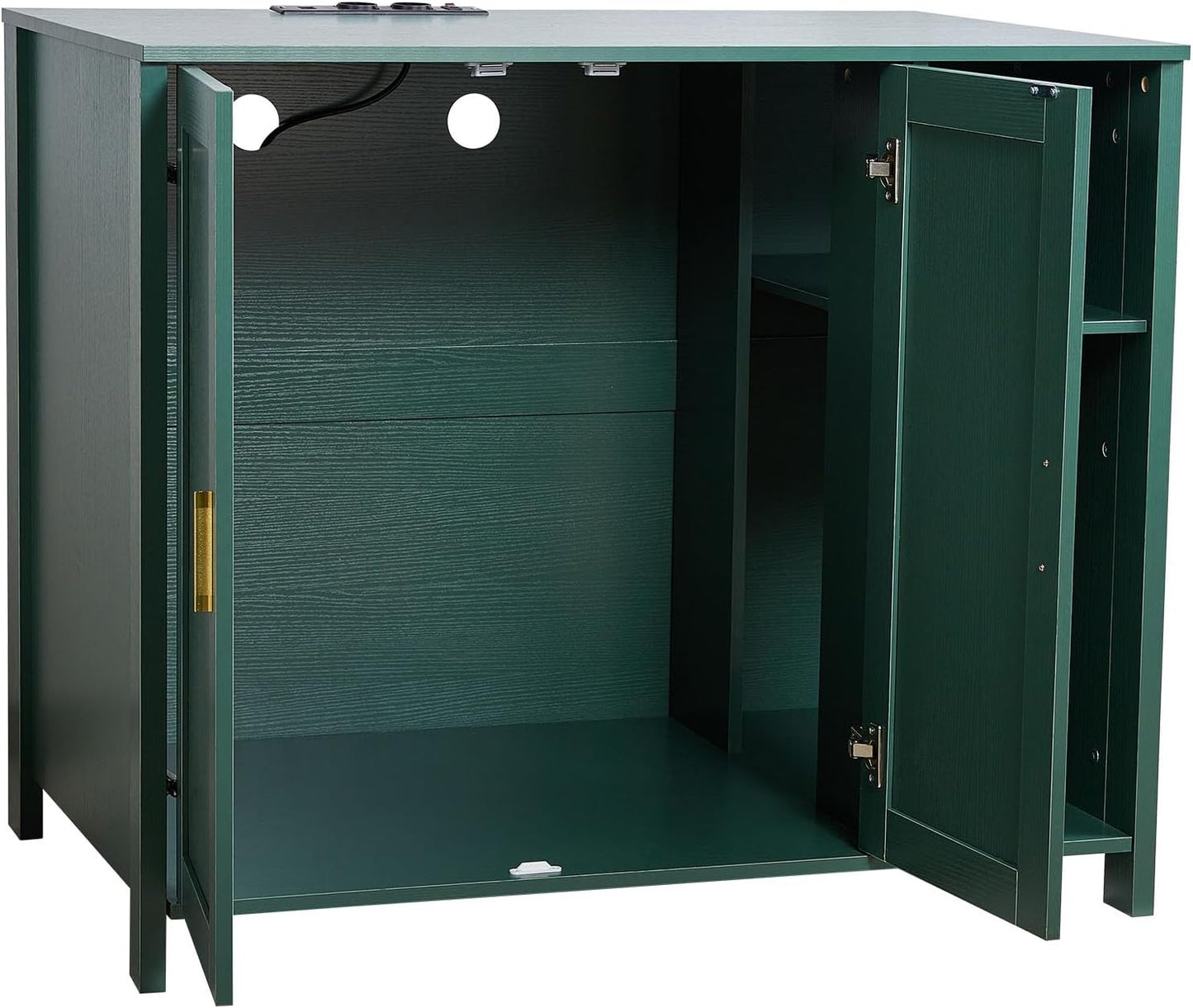 Cat Enclosure, 41.3 in Self Cleaning Litter Box Cabinet, with Drawer & Detachable Divider, Automatic Litterbox Enclosure with Built-In Power Outlet, Fits Most Smart Litterboxes