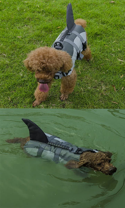 Adjustable Dog Life Jacket for Aquatic Safety - Quick-Drying Canine Vest with Reinforced Safety Handle