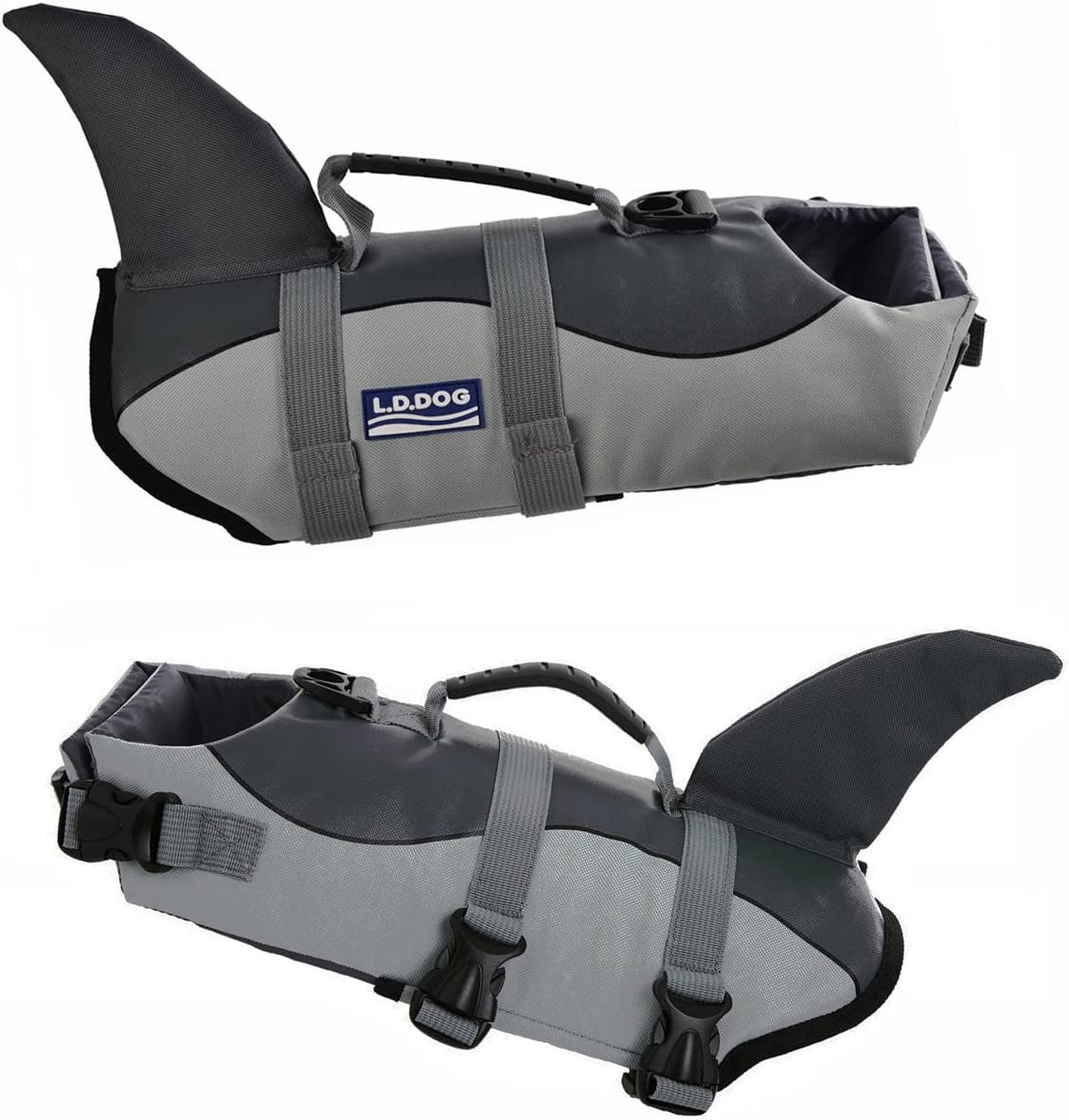 Adjustable Dog Life Jacket for Aquatic Safety - Quick-Drying Canine Vest with Reinforced Safety Handle