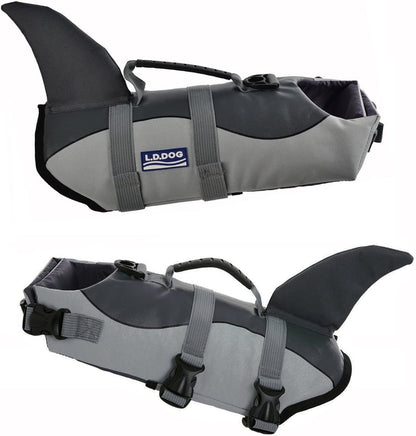 Adjustable Dog Life Jacket for Aquatic Safety - Quick-Drying Canine Vest with Reinforced Safety Handle