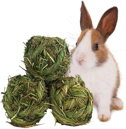 Timothy Grass Chew Ball for Small Animals - Engaging Activity and Dental Health Toys for Rabbits, Hamsters, Guinea Pigs, and Gerbils