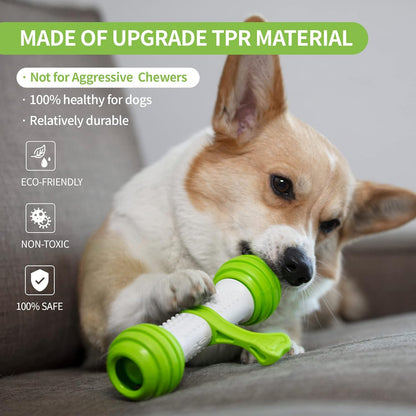 Interactive Motion-Activated Electronic Dog Toy - USB Rechargeable Automatic Dog Bone for Medium to Large Dogs - Stimulating Play for Boredom Relief (Green)