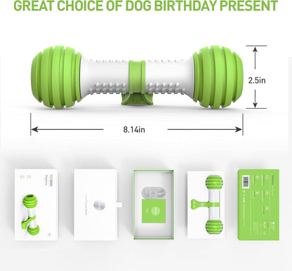 Interactive Motion-Activated Electronic Dog Toy - USB Rechargeable Automatic Dog Bone for Medium to Large Dogs - Stimulating Play for Boredom Relief (Green)